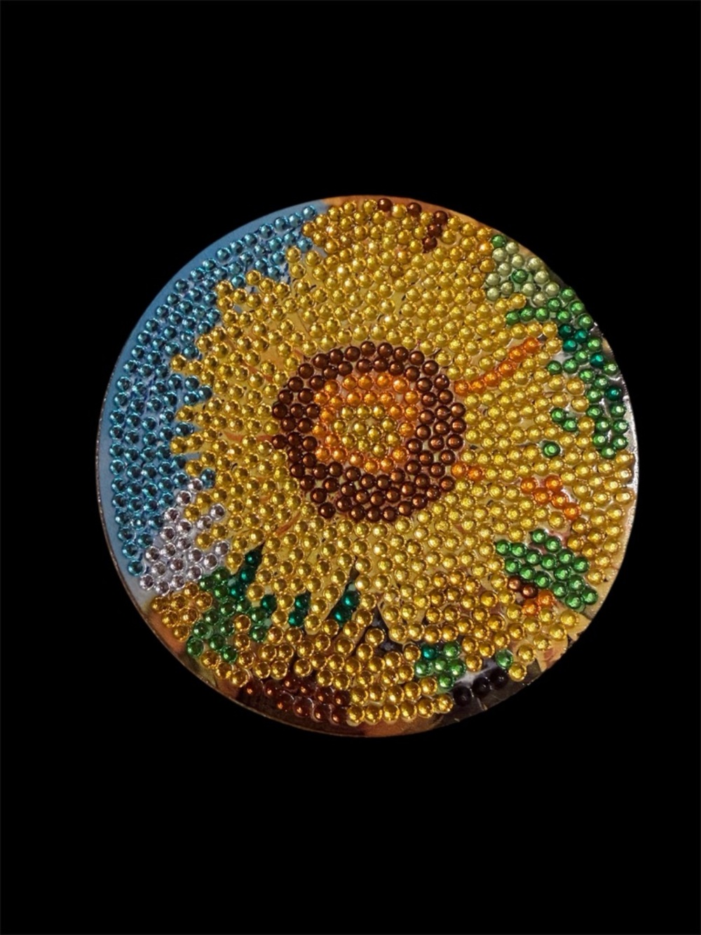 Sunflower Diamond Art Art Coasters - Yellow & Green (Sealed) - Picture 6 of 6